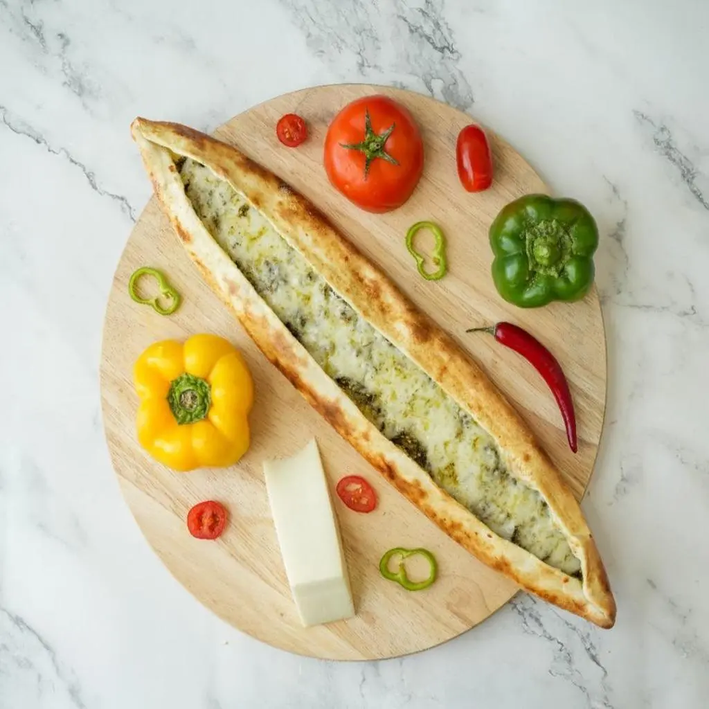 Zaatar Pie with Mozzarella Cheese